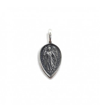 PE001585 Sterling Silver Pendant Archangel Michael Genuine Solid Hallmarked 925 Handmade